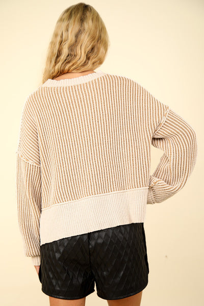 Janelle Two Tone Stripe Sweater