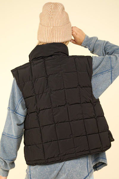 Jane Puffer Vest- Black