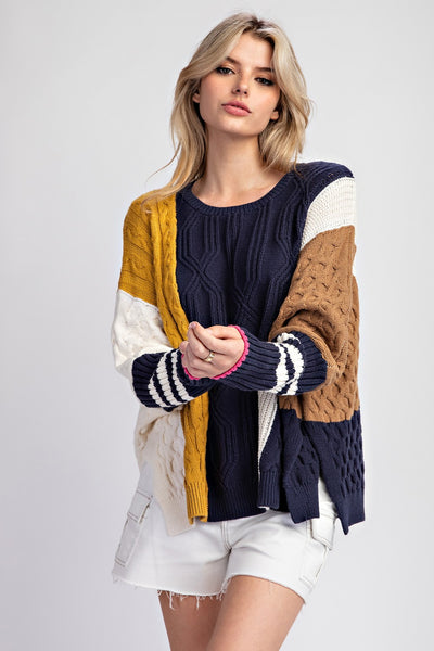 Chella Color Block Sweater