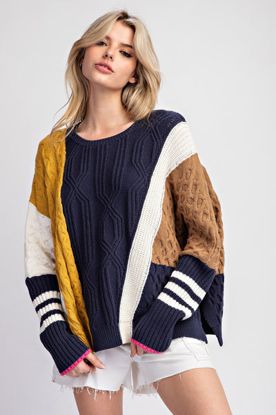 Chella Color Block Sweater