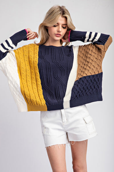 Chella Color Block Sweater