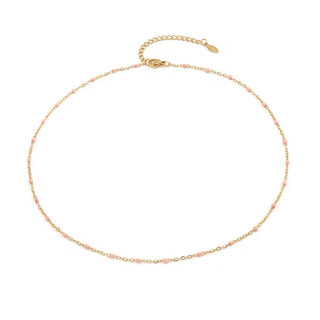 Carly Enamel Ball Chain Necklace