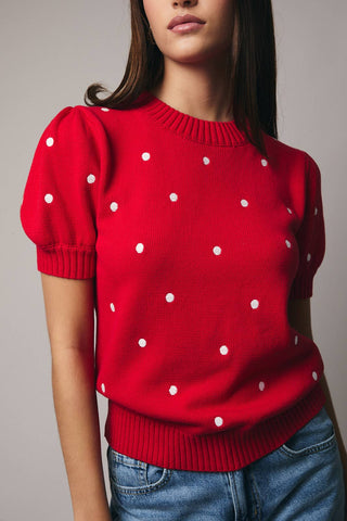 The Ruby Polka Dot Sweater
