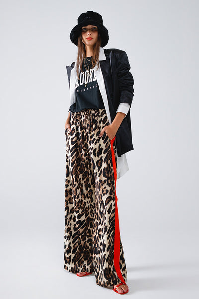 Sally Leopard Striped Pant