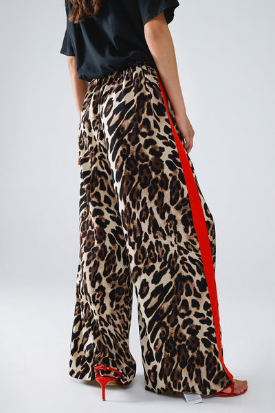 Sally Leopard Striped Pant