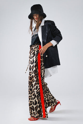 Sally Leopard Striped Pant