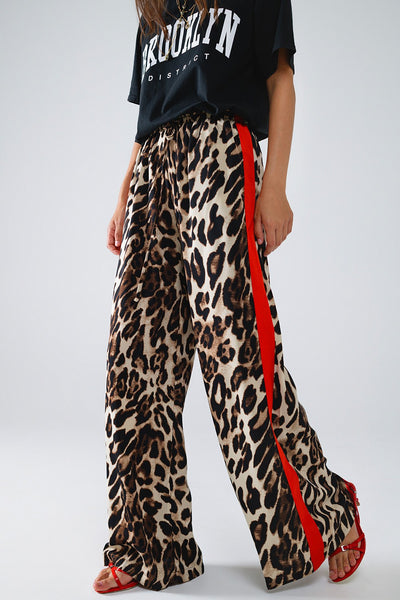 Sally Leopard Striped Pant