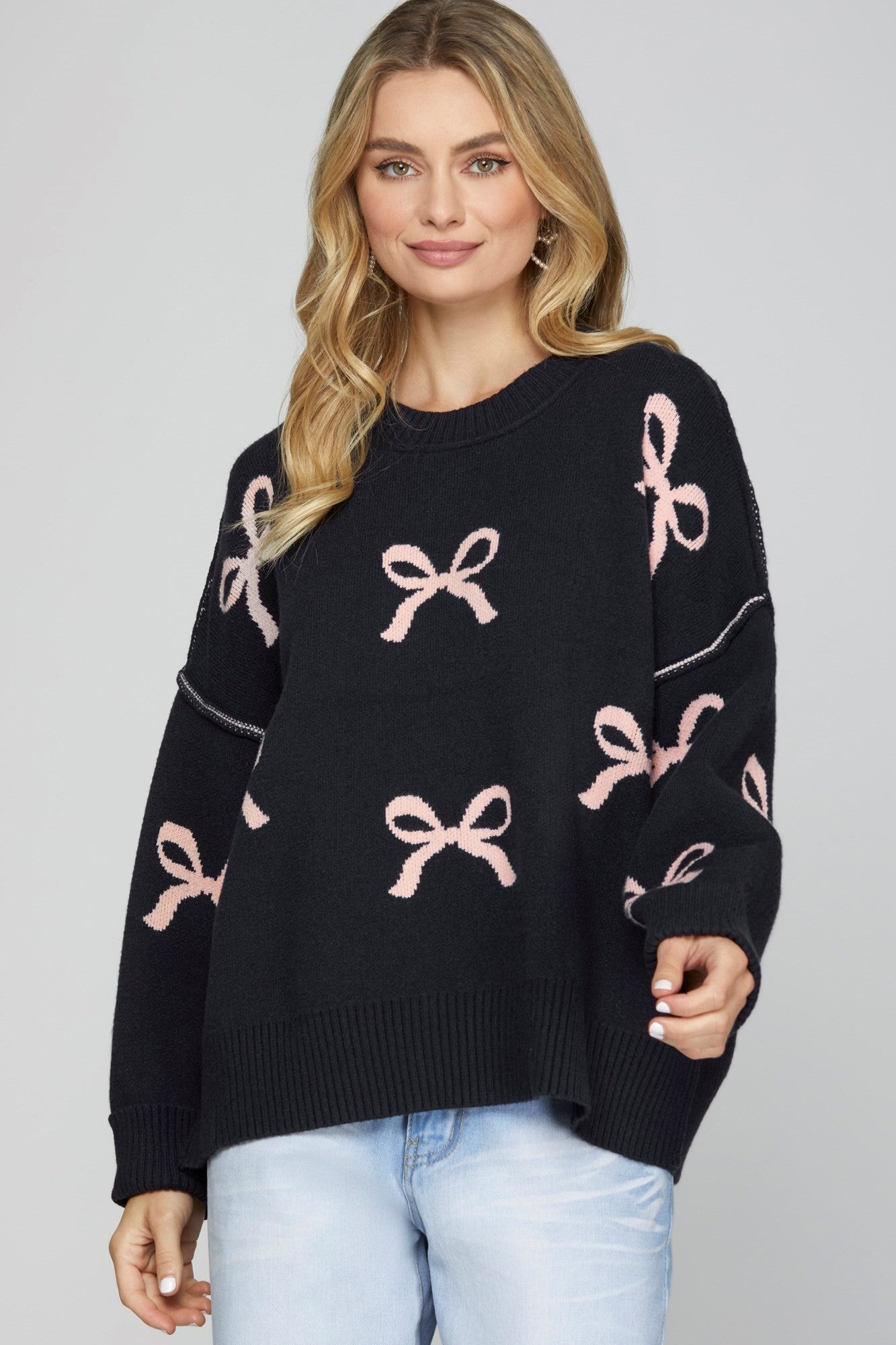 Hatley Bow Sweater-Navy