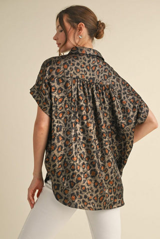 The Carmen Leopard Blouse