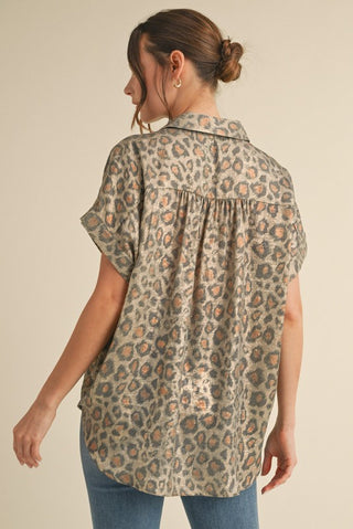 The Carmen Leopard Blouse