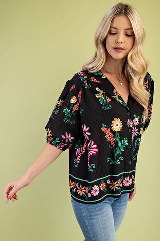 Isabella Floral Button Down