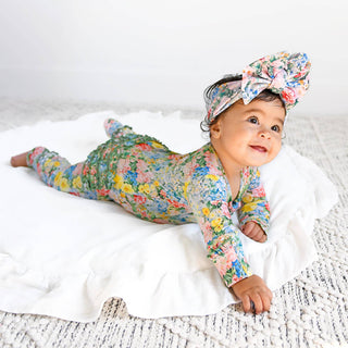 Gigi and Max - Joanna RUFFLE ZIP Bamboo One Piece Floral Baby Clothing
