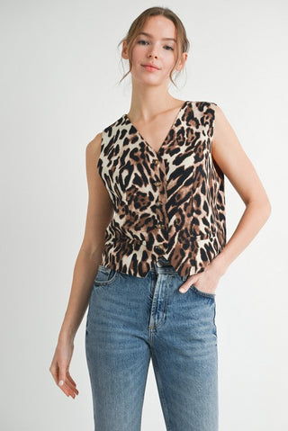 Vivianne Leopard Vest