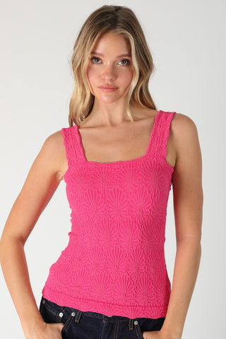 NIKIBIKI - Lace Textured Square Top