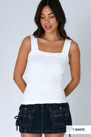 NIKIBIKI - Lace Textured Square Top