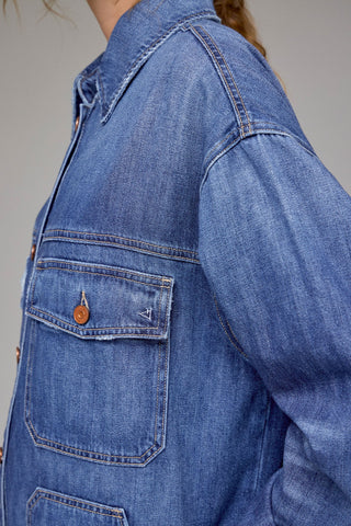 Overzied Boyfriend Denim Shacket