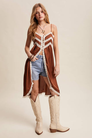 The Lace Trim Maxi Cami Top