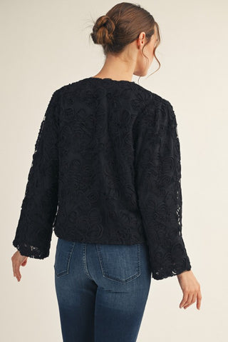 Elegance Floral Applique Jacket