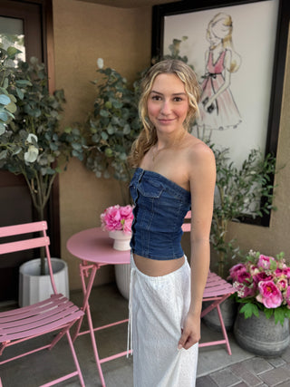 Taylor Denim Tube Top