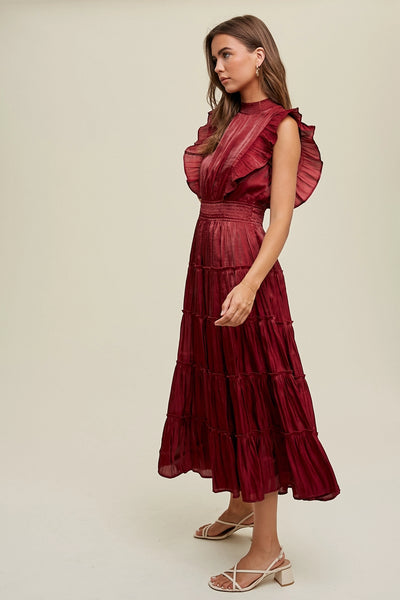 Joanna Tiered Midi Dress (Multiple Colors Available)