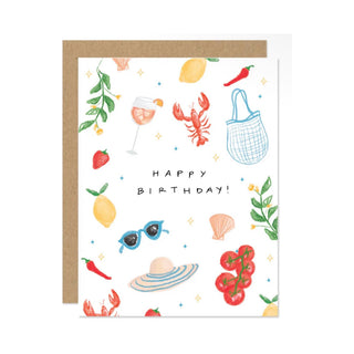 Chic Italian Summer Birthday Greeting Card