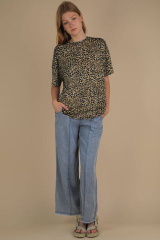 Olivia Oversized Leopard Printed Knit Top