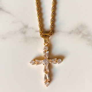 Everlasting Crystal Cross Necklace