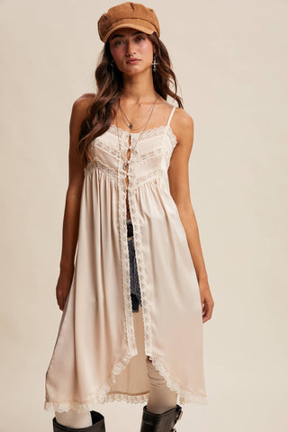 The Lace Trim Maxi Cami Top