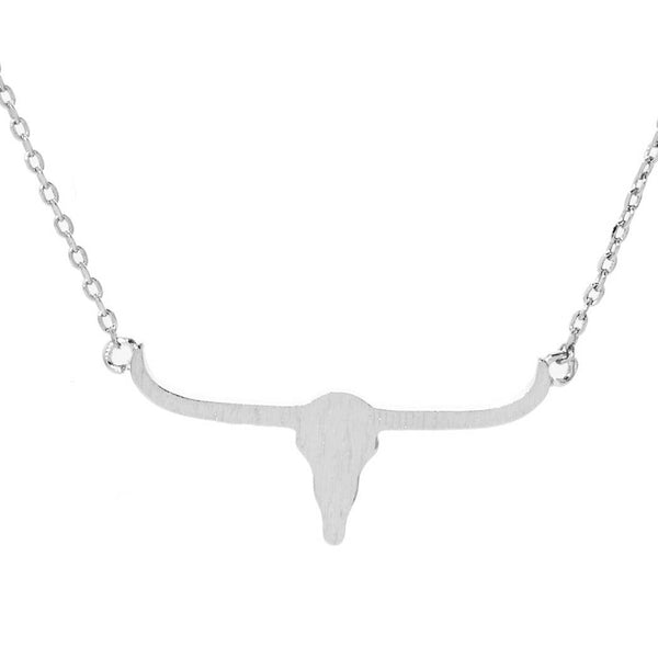 Gold-Dipped Longhorn Charm Necklace