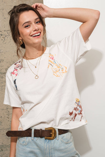 Western Motif Graphic T-Shirt