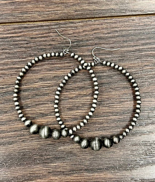 Bead Hoop Earrings