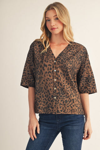 The Leona Leopard Blouse