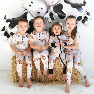Gigi and Max - Millie Moo ZIP Bamboo Farm OnePiece 2-Way Zipper