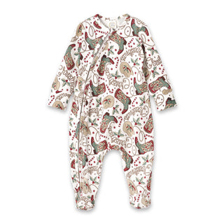 Holiday Hoedown Christmas Baby Bamboo Zipper Romper