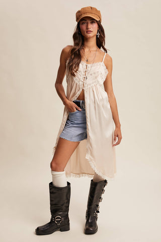 The Lace Trim Maxi Cami Top