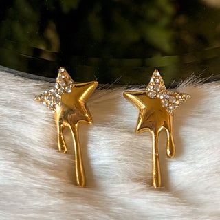 Milky Way Melting Star Stud Earrings