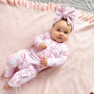 Gigi and Max - Juniper RUFFLE ZIP Easter Floral Bamboo 1-Piece Baby Outfit