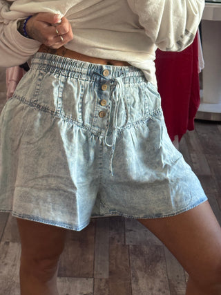 Charli Chambray Flare Short