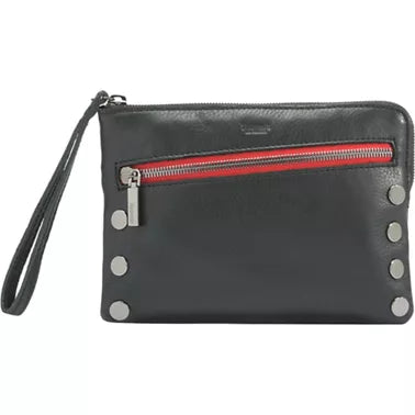 Hammitt- Nash Small- Black Gunmetal Red Zip