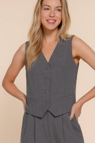 The Friday Front Button Closure Vest