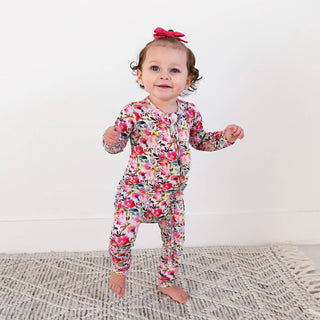 Gigi and Max - Eloise RUFFLE ZIP Bamboo Baby Outfit Sleepies Little