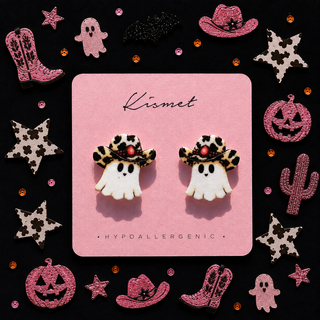 Rockin’ Cowgirl Ghost Stud Earrings