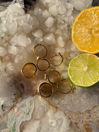 Winslet Double Crystal Statement Ring