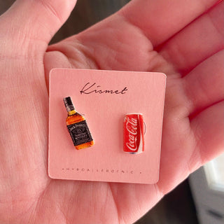 Whiskey + Soda Stud Earrings