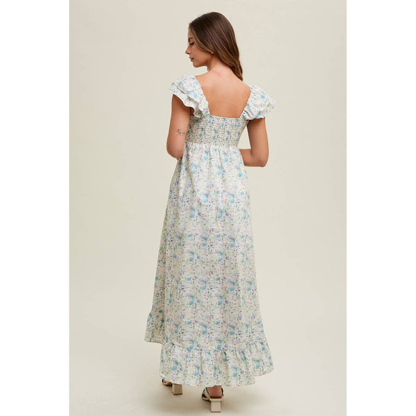 Frita Floral Smocked Midi Dress