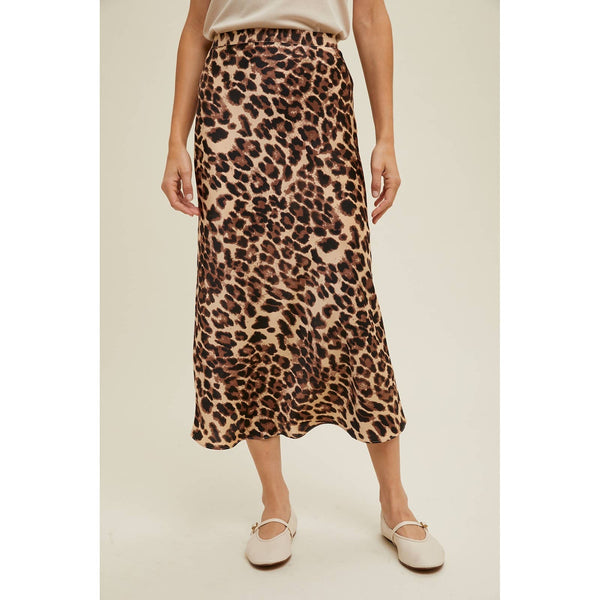 Leslie Leopard Midi Pencil Skirt