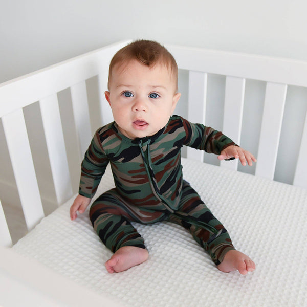 Gigi and Max - Bamboo Baby Pajama Sleepies Little Baby Zip Camo