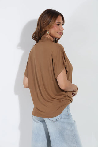 Veronica M / Cupro Surplice Tee-BEST SELLER
