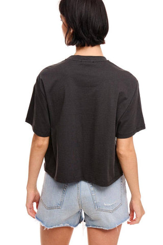 Jesus Saves Graphic Relaxed Faux Crop Tee