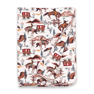 Western Spirit Baby Boy Bamboo Stroller Blanket